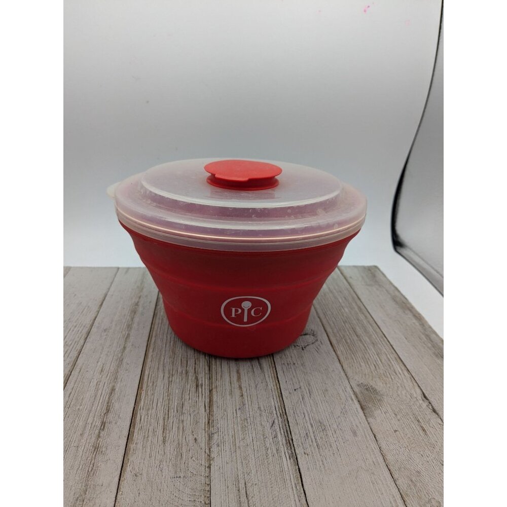 Vintage Pampered Chef Corn Popper Microwave Popcorn Popper Rubber Collapsible